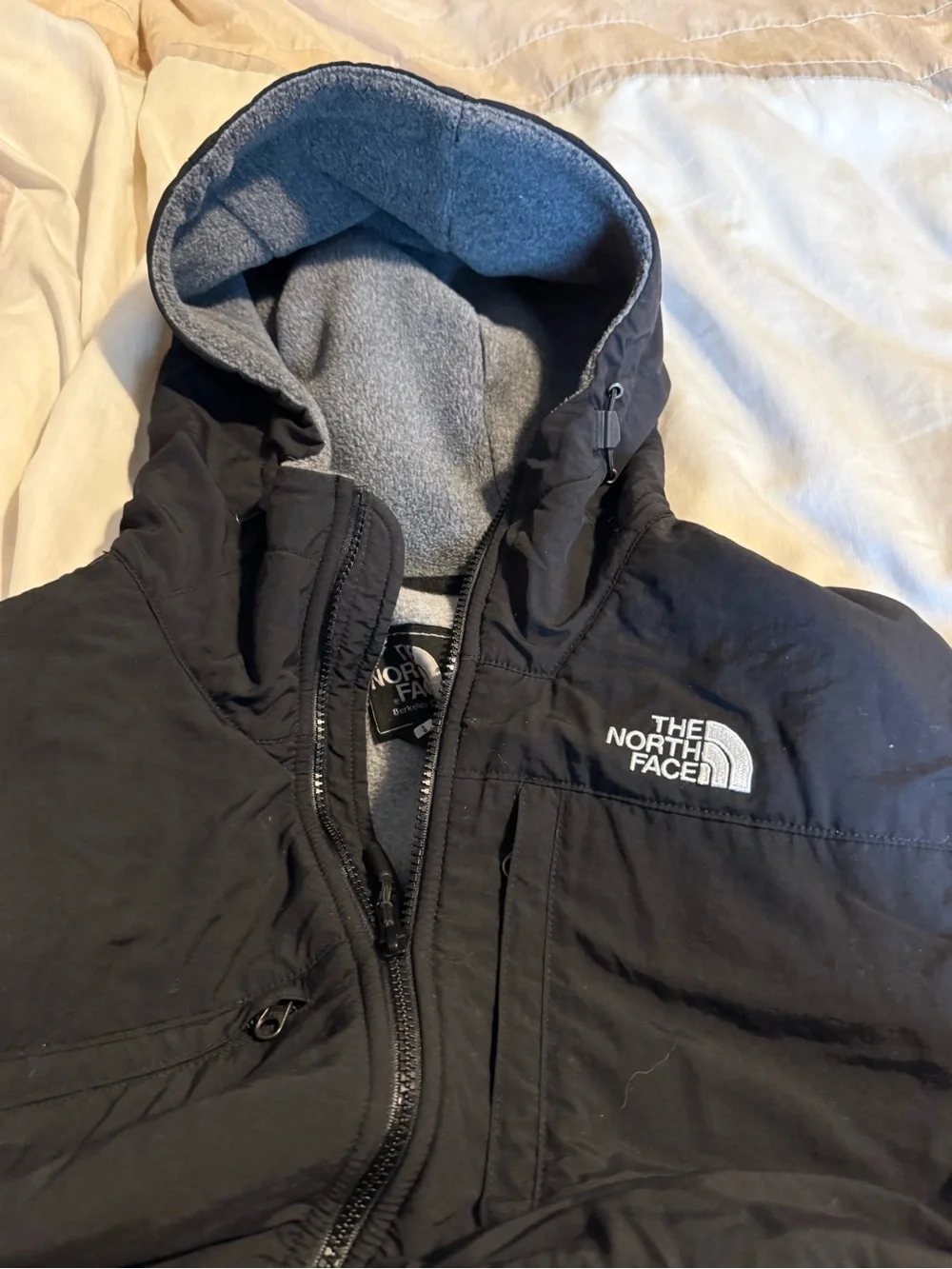 The North Face Men's Hooded Performance Full Fleece Body Suit in Gray and Black
